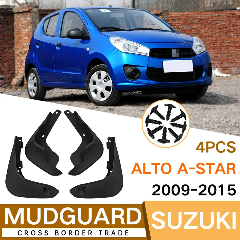 

For Suzuki Alto A-Star 2009-2015 black car mudguard Reduce dust Resist tire dirt car accessories tools