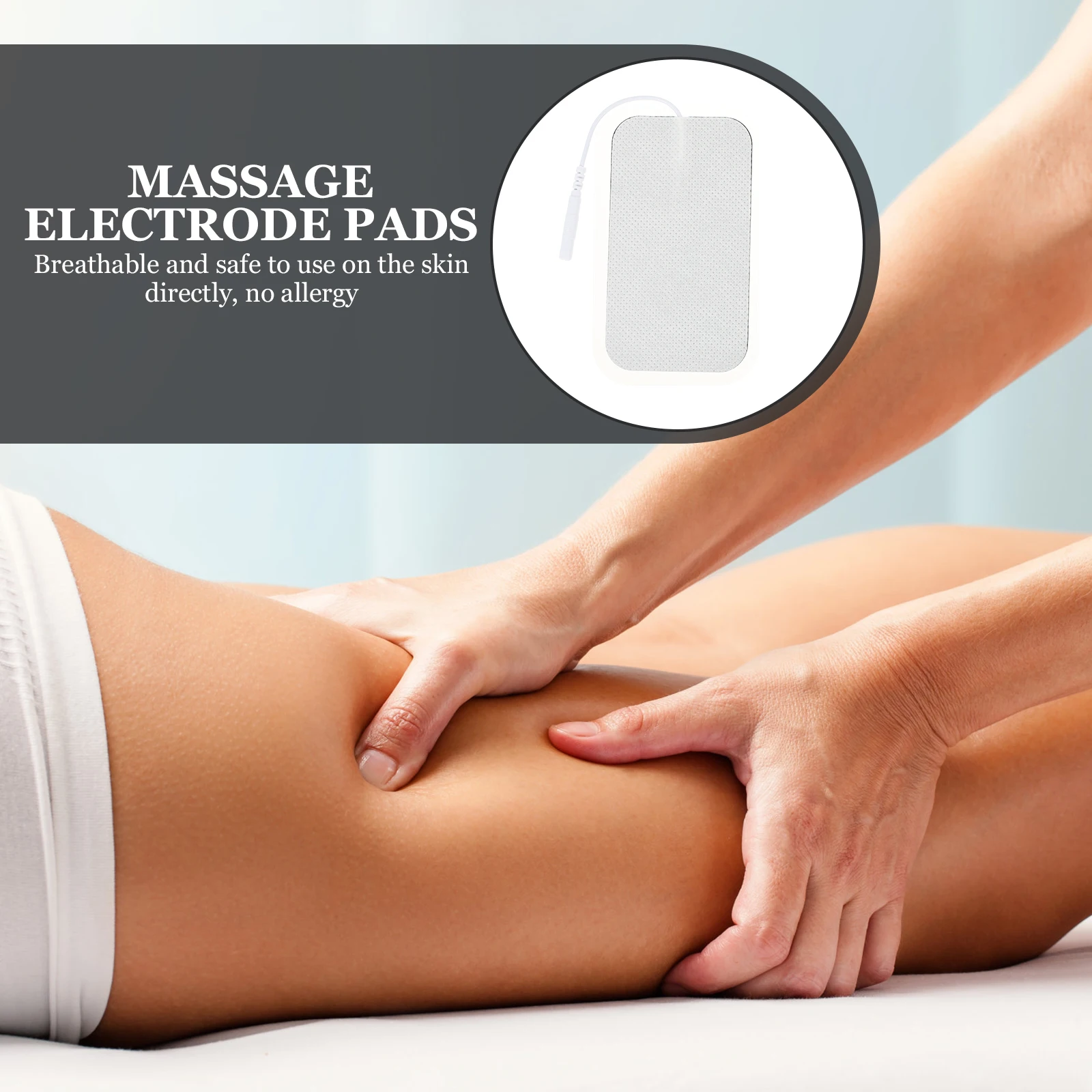 

6Pcs Electrode Pads Non-Woven Fabric Breathable Unit Replacement Pads for Back Neck Shoulder Knee Feet Portable Massage