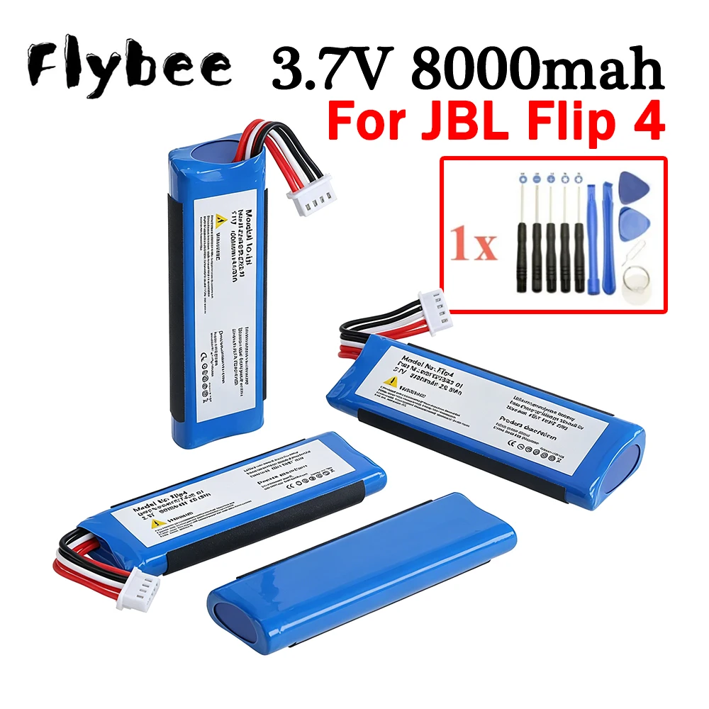 2026 NEW Bateria For JBL Flip 4 Flip4, 3.7v 8000mAh Battery Replacement GSP872693 01 For JBL Flip 4/Flip 4 Special Edition