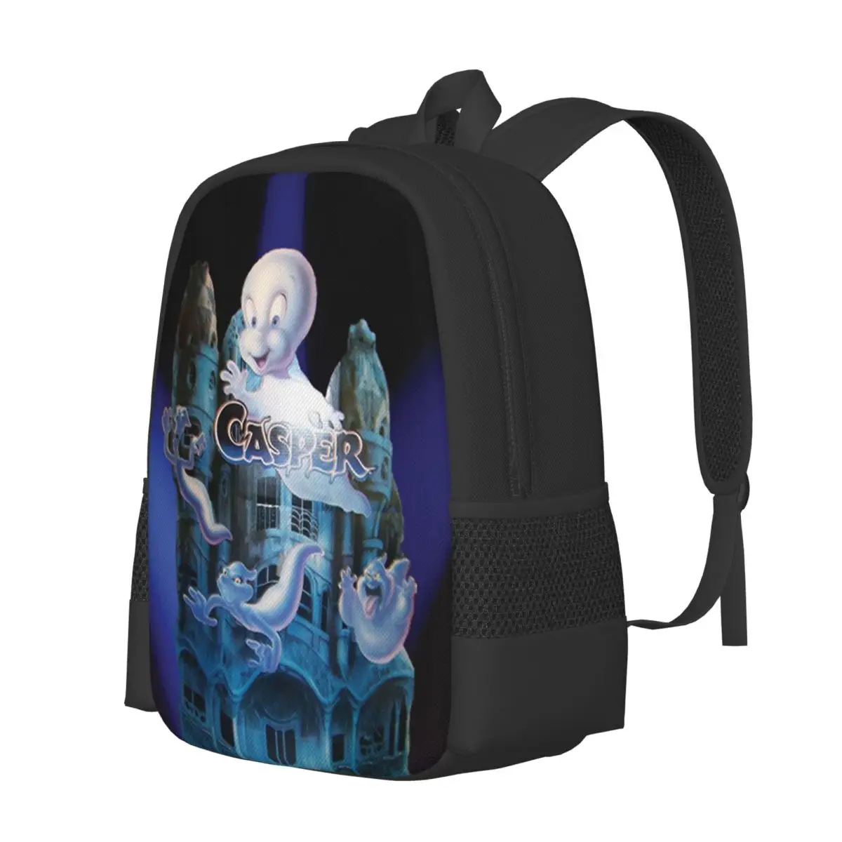 The Friendly Ghost Casper Student Backpack School Bag Hiking Travel Daypack for Boys Girls Fashion Bookbag Shoulder Bags