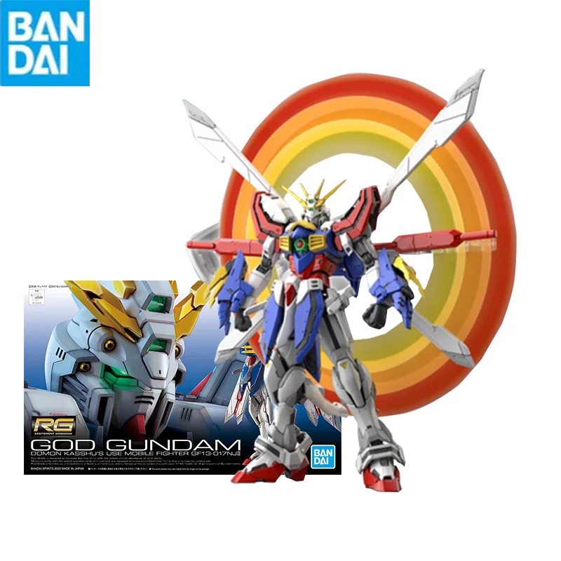 

Bandai Gunpla Rg 1/144 Gf13-017Njii God Gundam Assembly Model High Quality Collectible Anime Robot Kits Models Kids Gift