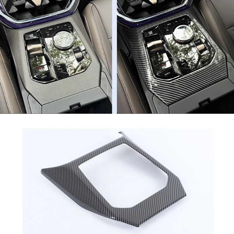 

For 2025+ BMW X3 G45 xDrive30i central control gear panel frame Central control decorative frame ABS carbon fiber pattern
