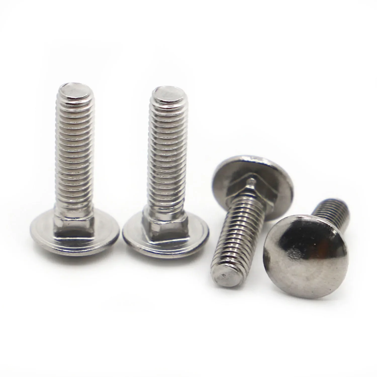 1-10pcs GB12 DIN603 304 Stainless Steel Truss Round Head Square Neck Carriage Screw Coach Bolt M4 M5 M6 M8 M10 M12