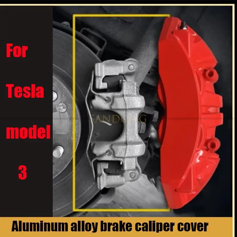 for Tesla model 3 brake caliper cover covering aluminum alloy modified performance automobile customized caliper cover