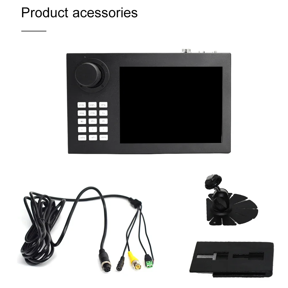 Multifunctional Vehicle Keyboard Joystick Controller Cctv Camera  PTZ Monitor Joystick  8 Inch  HD LCD Screen RS485 Zoom Control