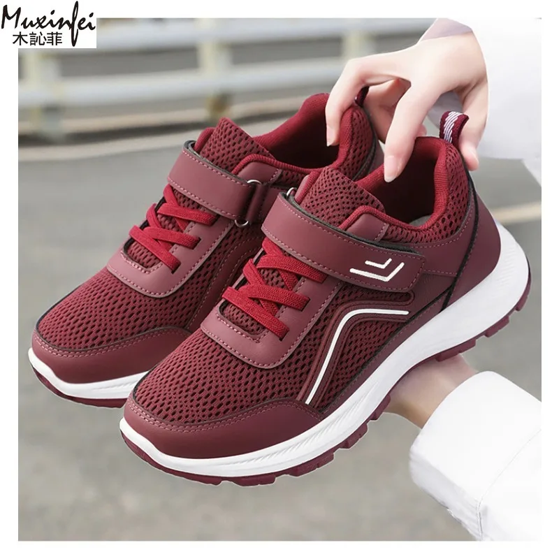 Women's Summer Shoes Sneakers Breathable Walking Shoes Soft Soled Casual Breathable Single Women Cheap Shoes Clearance