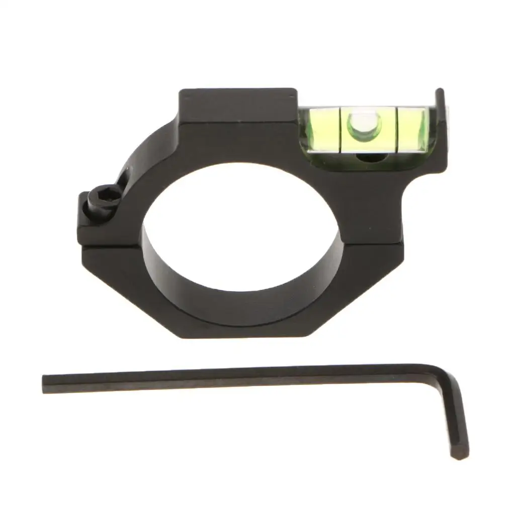 Scope Bubble Level Fluorescent Green Adjustable Ring Mount Holder Alloy Clamp for Camera and Telescope Use