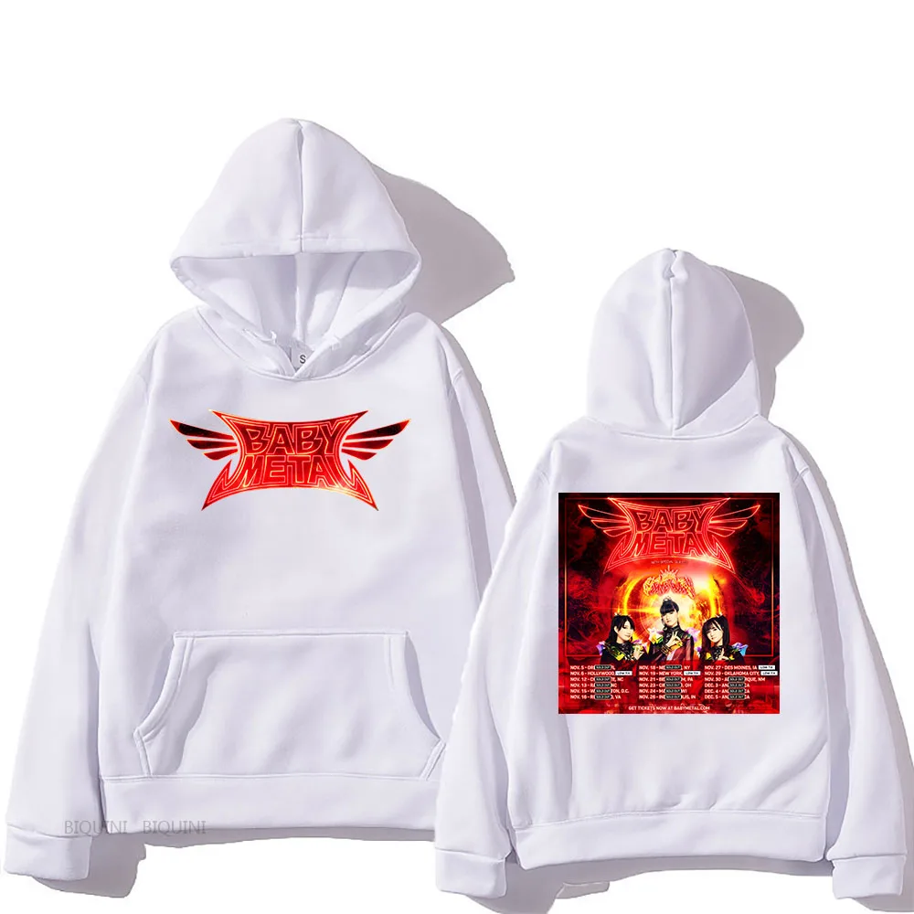 Japan Band Babymetal Tour 2024 Hoodies Winter Men/Women Hooded Sweatshirts Comfortable Heavy Mental Fashion Print Sudadera Male