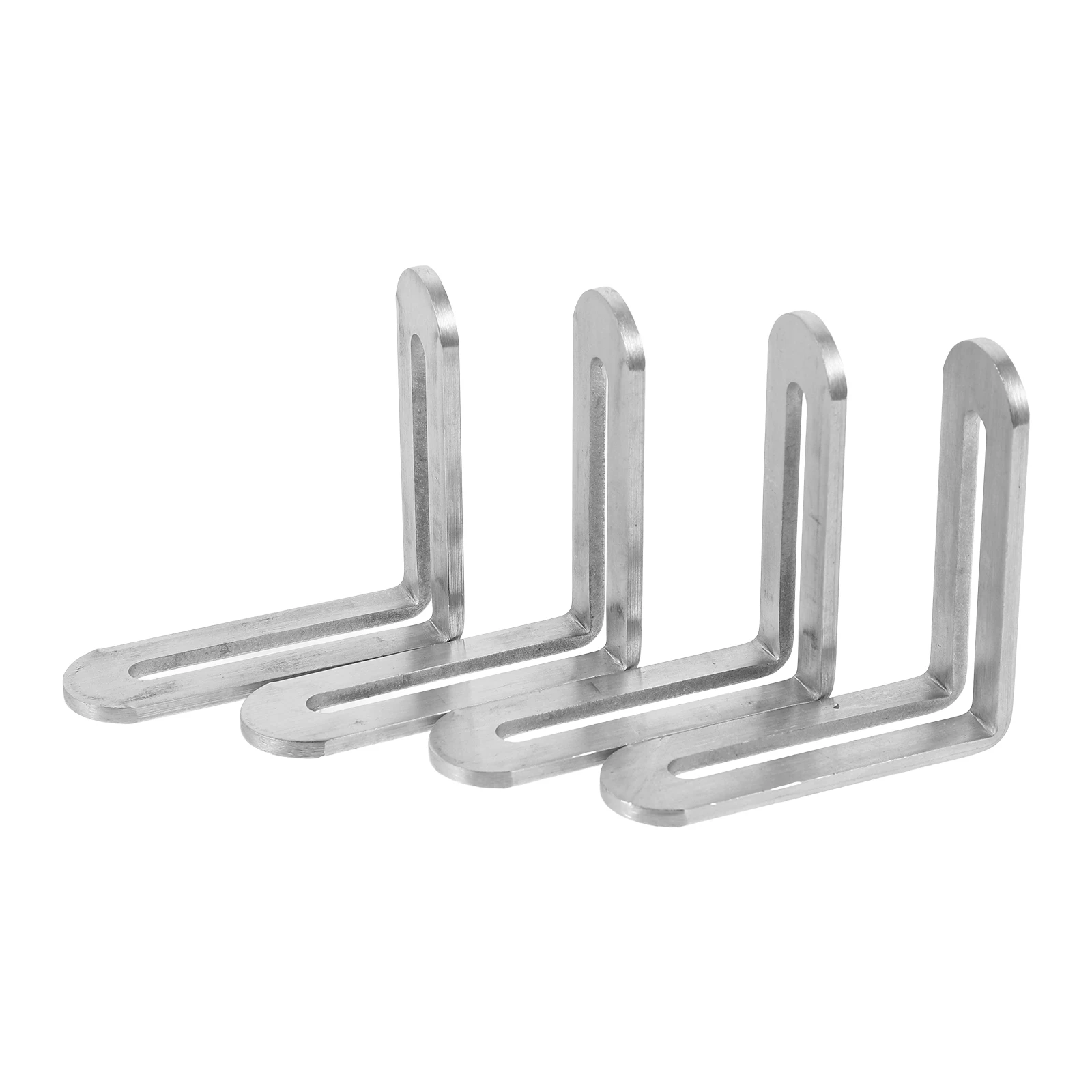 

4 Pcs Furniture Corner Codes Black Adjustable Slotted Angle Brackets for Wood Right Brackets Shelf Supports Strengthen