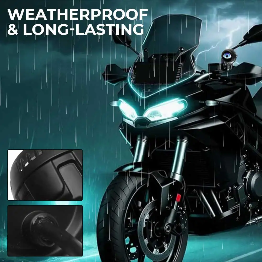 ATV UTV Accessories 12-36V 2.3 inch 1 Piece Devil's Eye Lamps Black For 8-13mm Mounting Holes Suitable Electric Bike motorcycles
