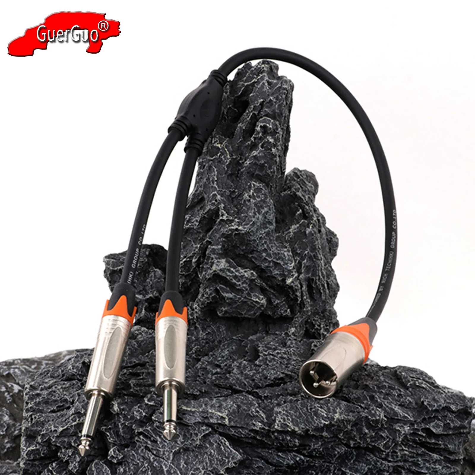 

XLR Male to Dual 6.35mm 1/4"TS Male Y Splitter Cable,Dual 6.35mm Mono Male Jack to 3Pin XLR Male Audio Converter Adapter Cord