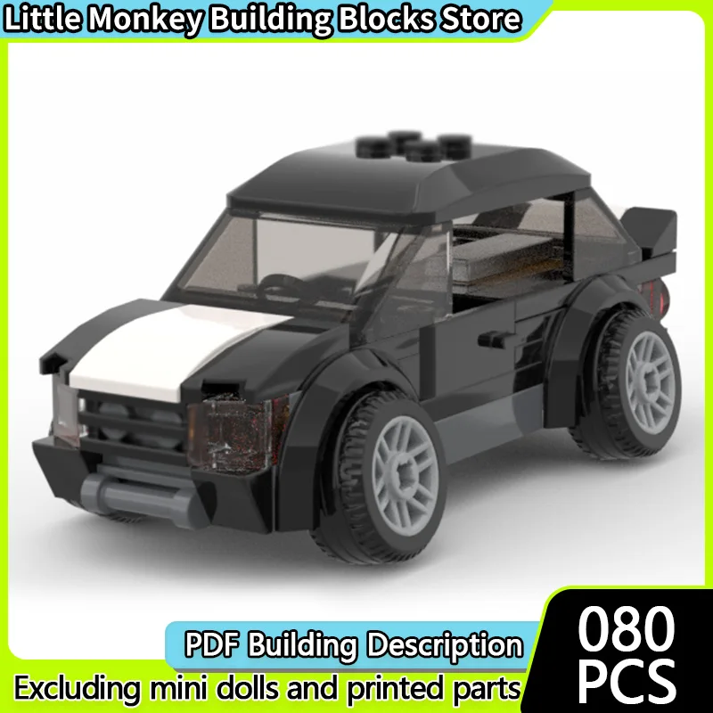 

Speed Racing Car Model MOC Building Bricks Black And White Car Modular Technology Children Holiday Gifts Assemble Toys Suit