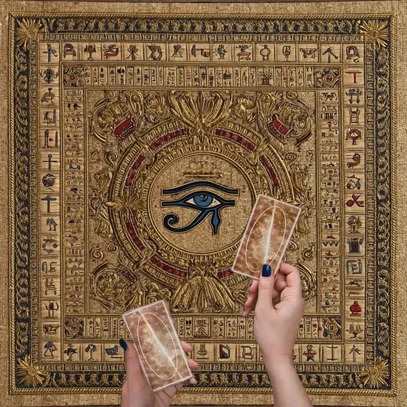 Eye of Horus Symbol Egyptian Gods Altar Cloth Tarot Table Cloth Tarot Mat Ancient Egyptian Witchcraft Meditation Tablecloth