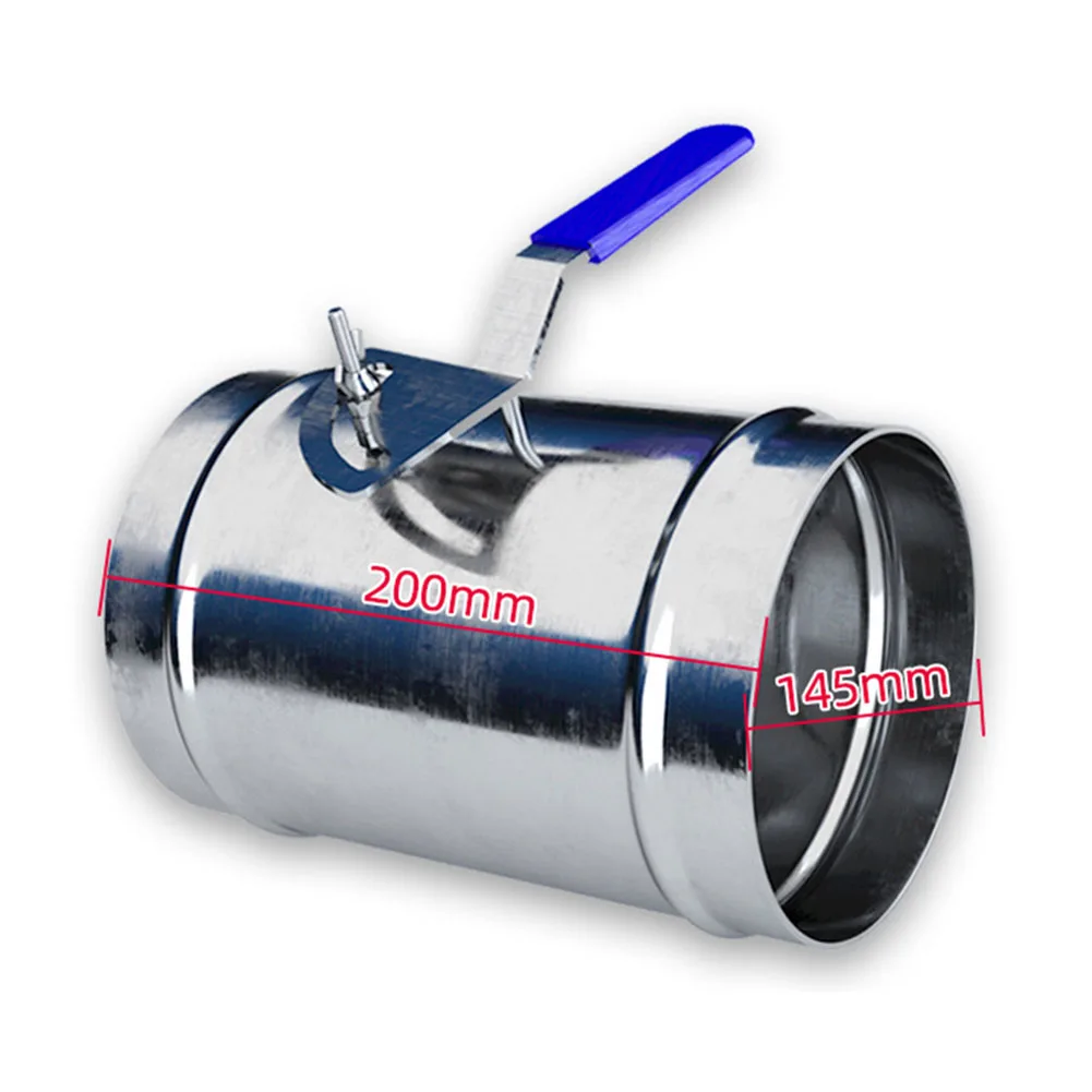 Adjustable Air Volume Damper Valve With Stainless Steel Handle For HVAC Vent Flow Control Circular Pipeline Valve