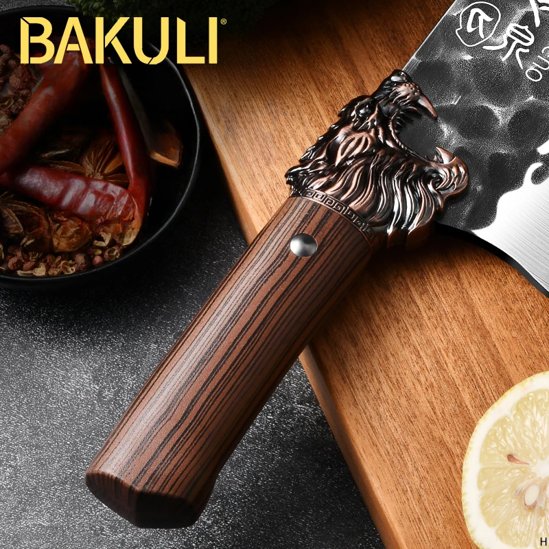 BAKULI Forged knife! A more artistic knife design! High hardness household kitchen knife!