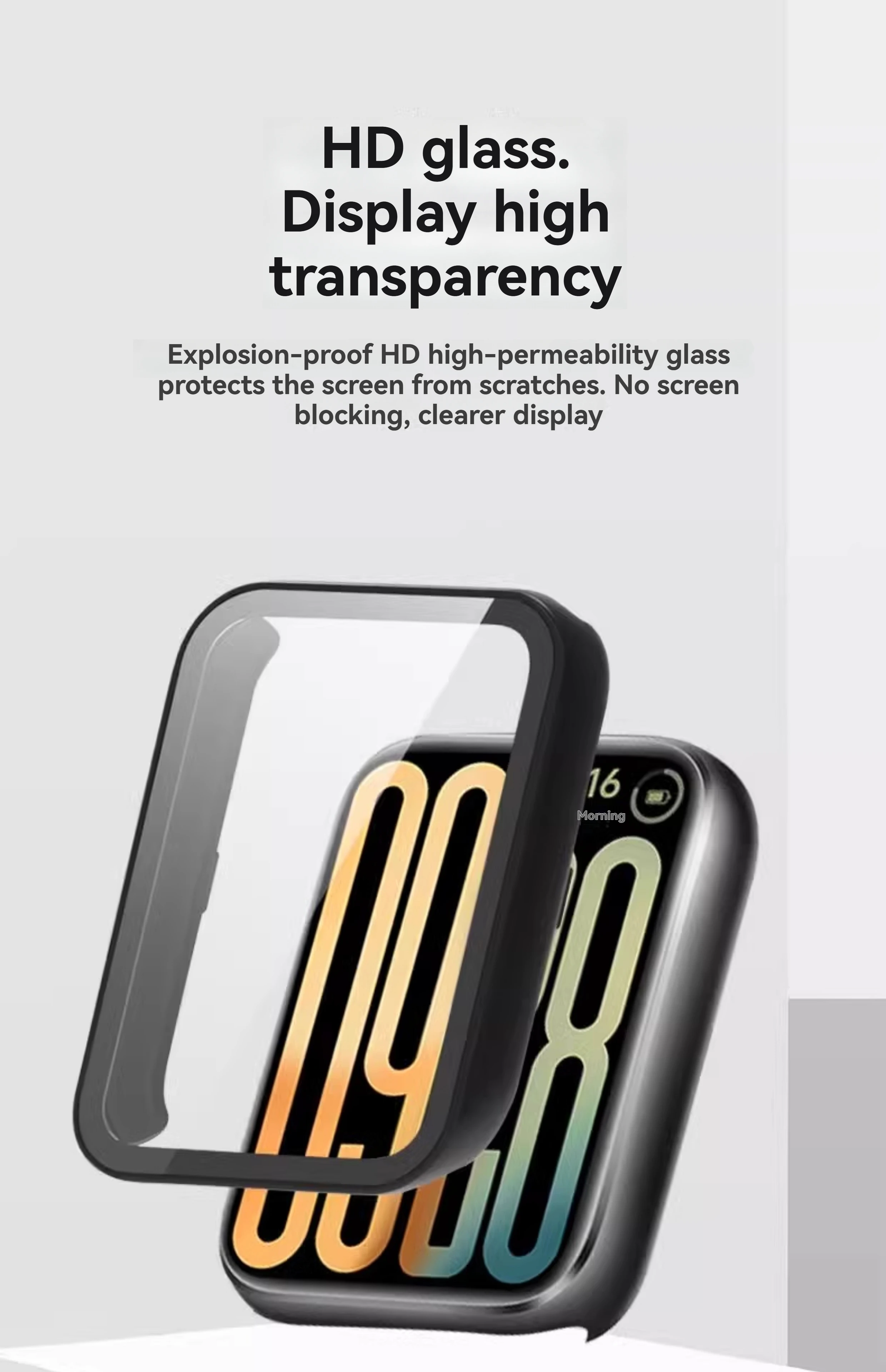 Suitable for Xiaomi Mi Band 9Pro Tempered Film Dust-Proof, Anti-Fouling and Anti-Fall Protective Case Integrated Anti-Scratch