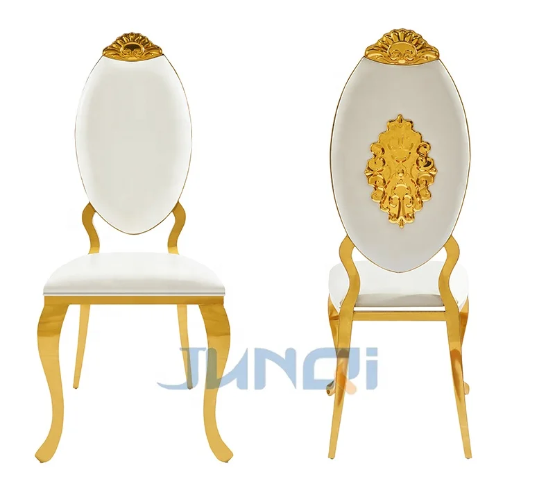 

Velvet Round Back Golden Metal Hotel Wedding Royal Chair Stainless Steel Hotel Banquet Event Wedding Chair