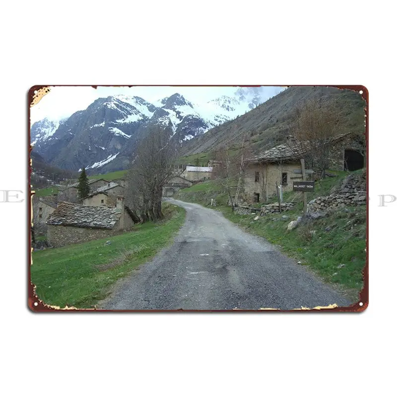 Village De Montagne Tradi Metal Plaque Poster Garage Club Cinema Cinema Customized Tin Sign Poster