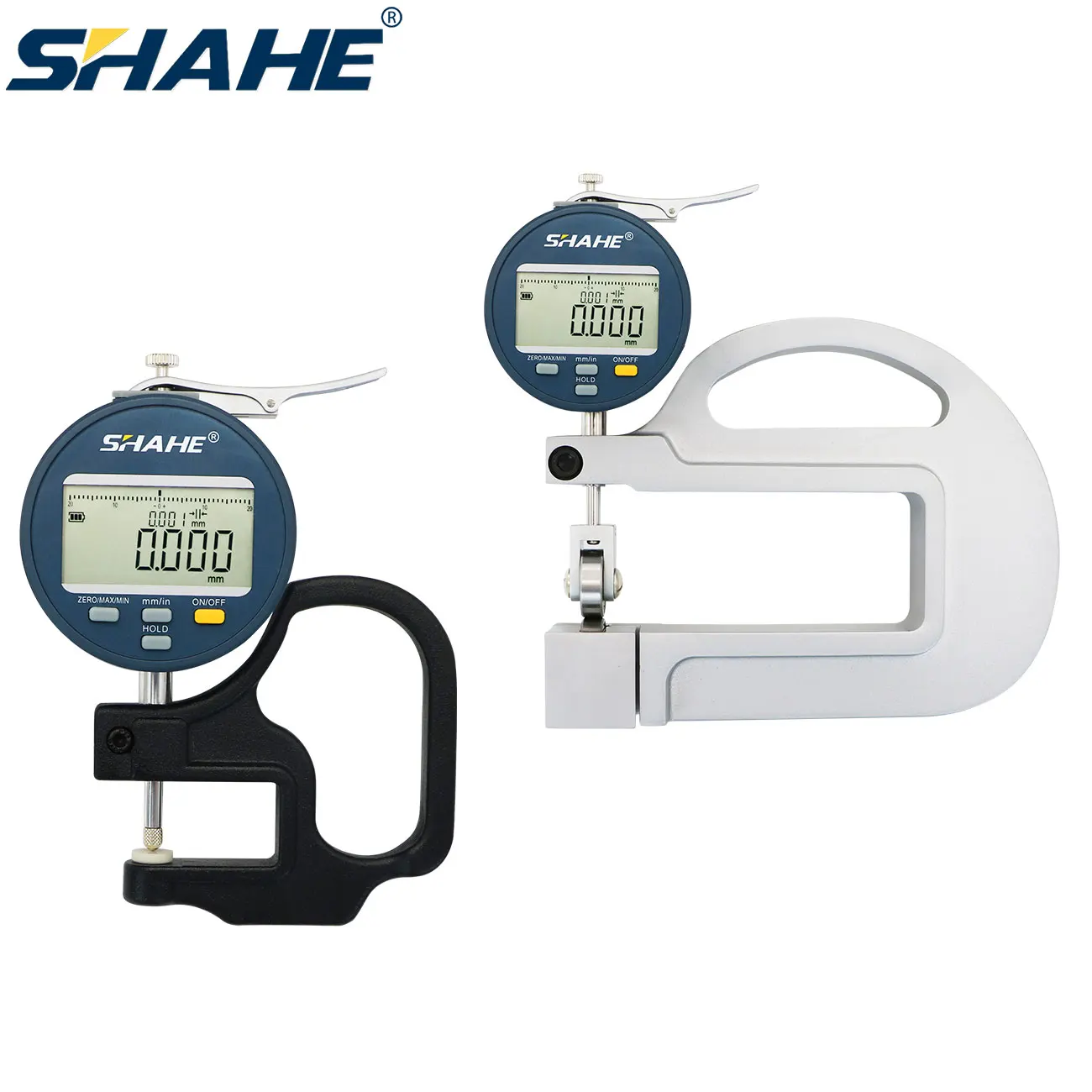 

SHAHE 0-10mm 0.001mm Rechargeable Digital Thickness Gauge Measuring Tool Range For Paper Leather Cloth Wire