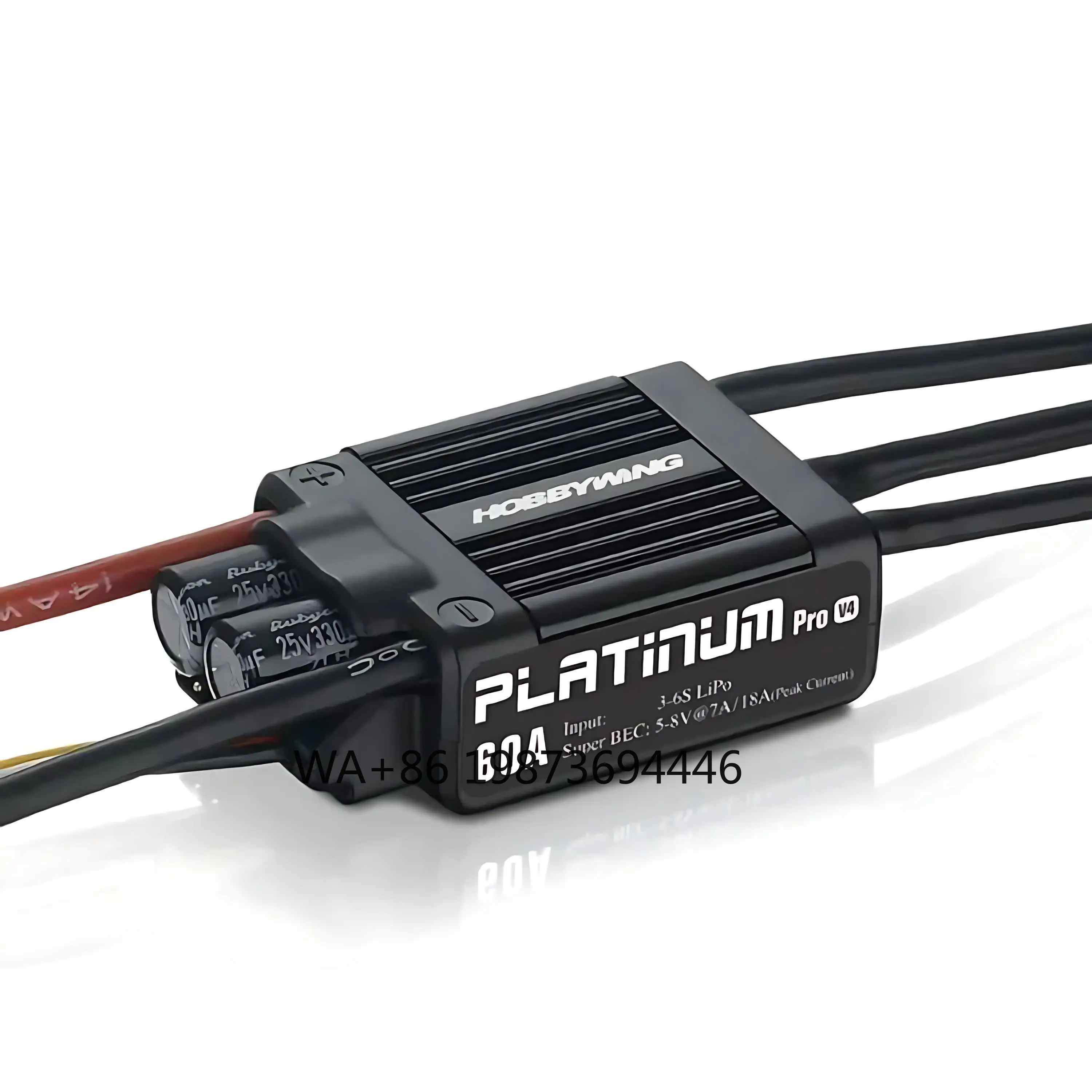 

Platinum 60A V4 ESC Brushless 3-6S LiPo Electronic Speed Controller for 450&450L Class Heli / .50 Class Airplane Sport