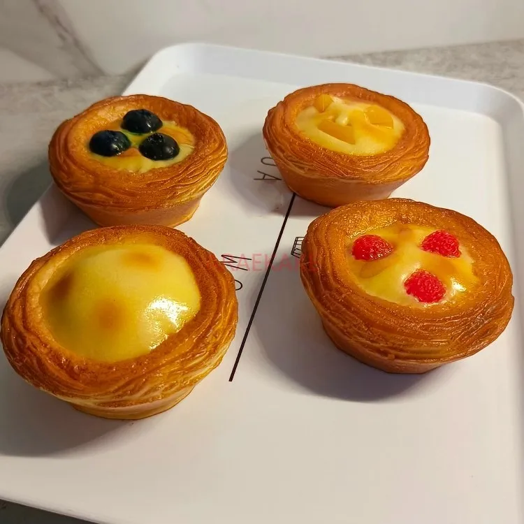 

1pcs Simulated Egg Tart Props Egg Tart Decor Artificial Cake Dessert Decor Bakery Shop Decoration Simulation Foods Bakery