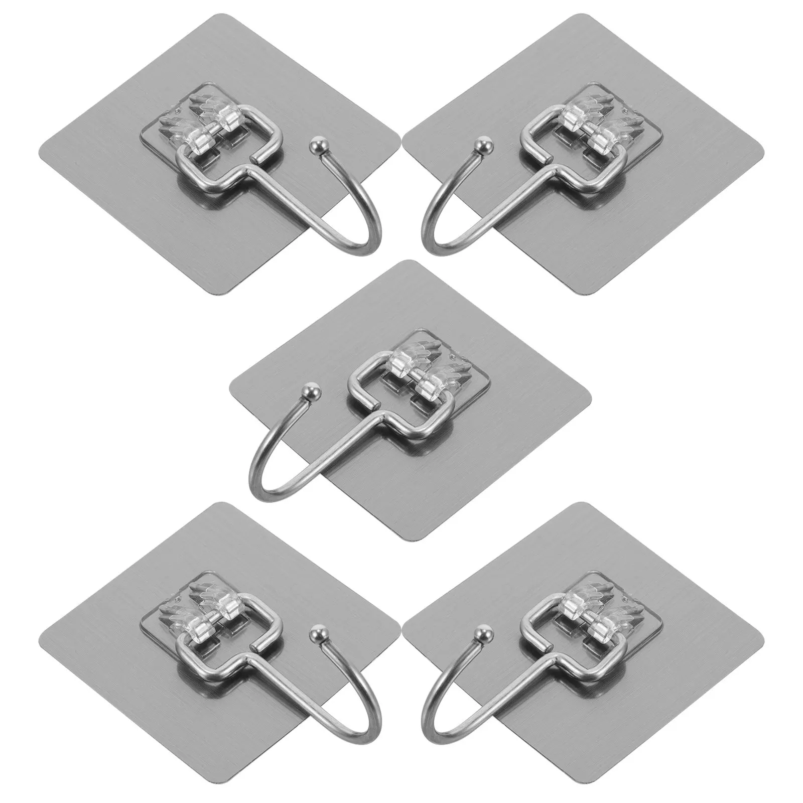 5Pcs Stainless Steel Bed Canopy Hangers Strong Adhesive Smooth Polished Neat Generous Bedroom Supplies Bed Canopy Hook