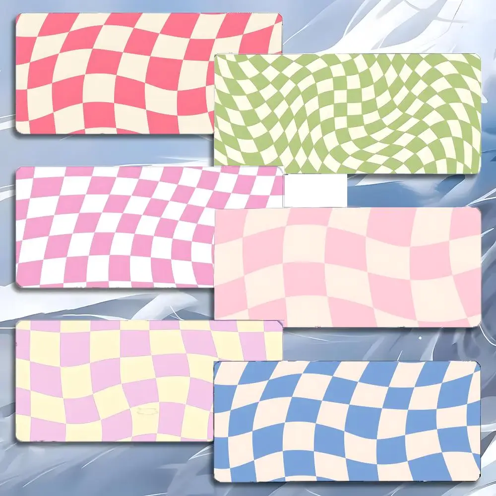 Twisted Colorful Checkered Art Mouse Pad Mousepad Large Gaming LockEdge Thickened PC Table Desk Mat