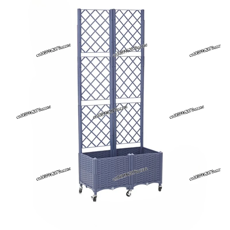 Climbing Vine Rose Large Flower Pot Outdoor Planting Box Rack Vegetable Box Vegetable Balcony Box with Fence Fence Bracket