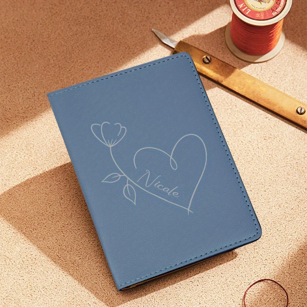 Personalized Name/Text Passport Holder - Custom Initials &/or Name, Waterproof Travel Document Case,Classic Style Passport Book