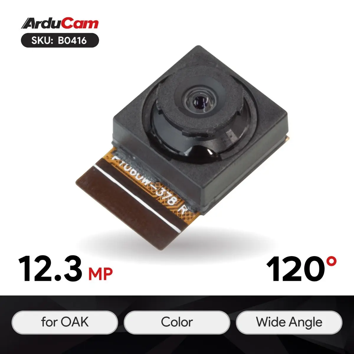 Arducam 12MP IMX378 Camera Module with wide angle for DepthAI OAK