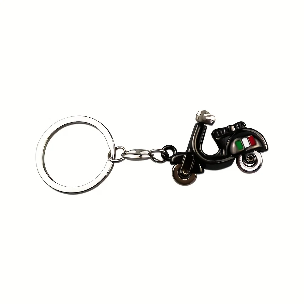 Cute metal motorcycle keychain creative car keyrings fashionable small gift for men women couples friends pendants