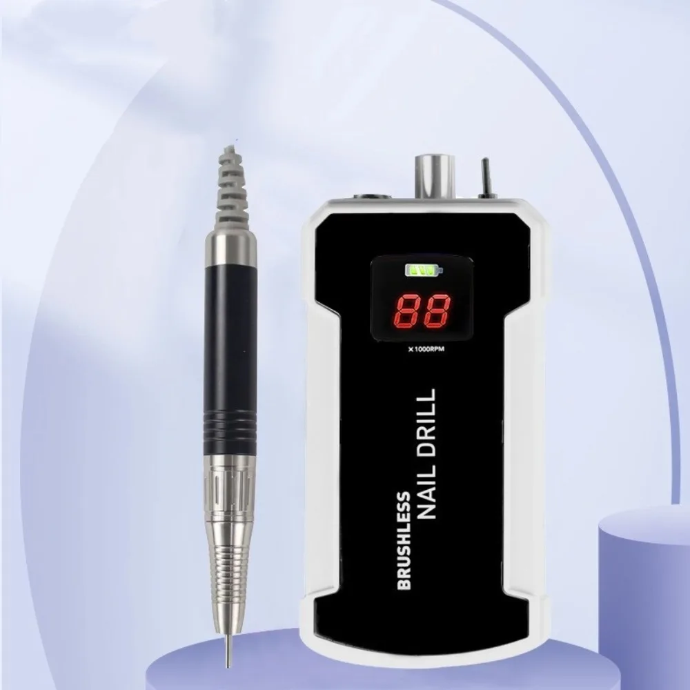 

80W Electric Nail Drill Rechargeable 25000RPM Manicure Drill Art Set Machine Mill Cutter Sets Nail Pedicure File Polishing Tool