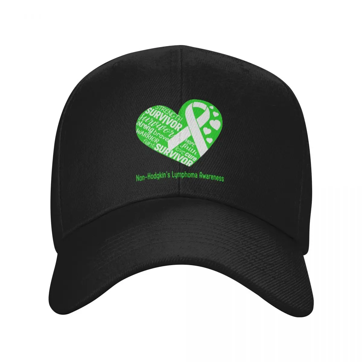 

Non-Hodgkin's Lymphoma Heart Support Non-Hodgkin's Lymphoma Warrior Fighting Baseball Cap party Hat Sun Cap Men's Women's