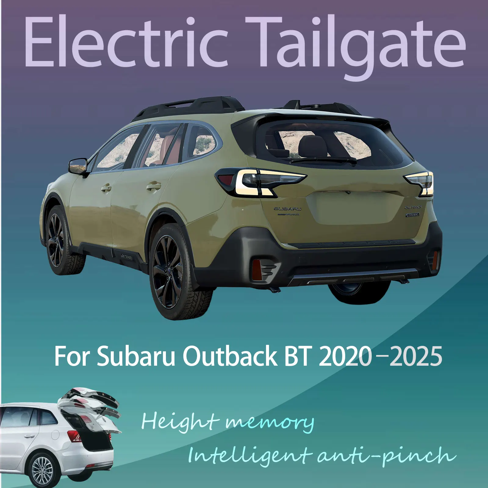 For Subaru Outback BT 2020–2025 Electric Tailgate with Sensor Trunk Anti-pinch Memory Height Intelligent Operation