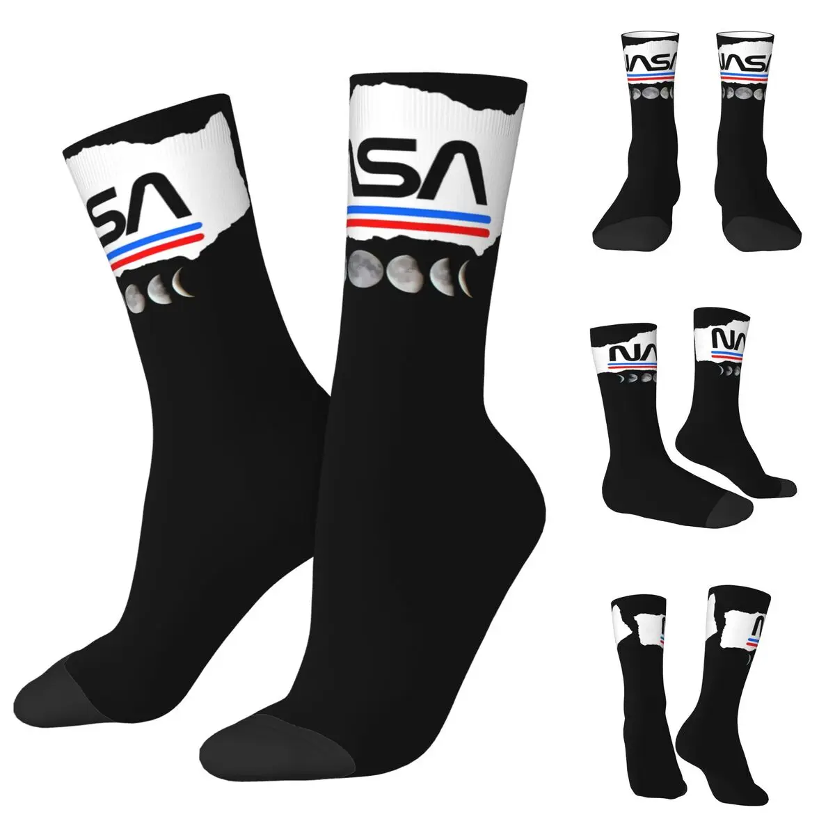 Na Space SA cosy Unisex Socks,Outdoor Happy 3D printing Socks,Street Style Crazy Sock