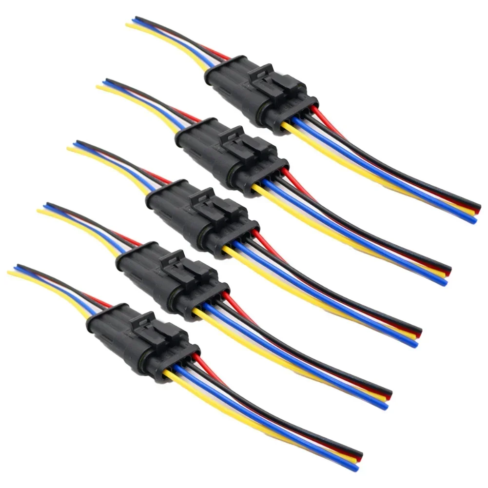 

4 Pin Connector 4 Pin Electrical Connector Easy To Install Lightweight PA66 Material For Different Environments