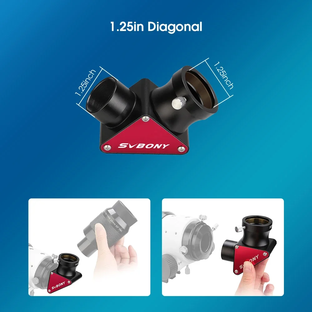 Svbony SV48P 102mm Astronomisches Teleskop-Set, SV225 MINI, SV225T, SV188P Zenith-Spiegel, Basis/Upgrade, für Sichtbeobachtungs-Set – Detail 22