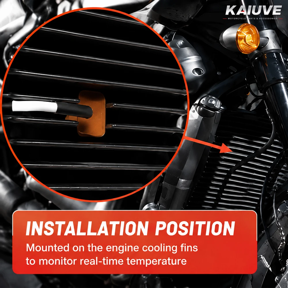 Motorcycle Fin Type Temperature Sensor Mini Meter For XMAX250 300 NMAX CB 400 CB500X Sensor Thermomete Gauges