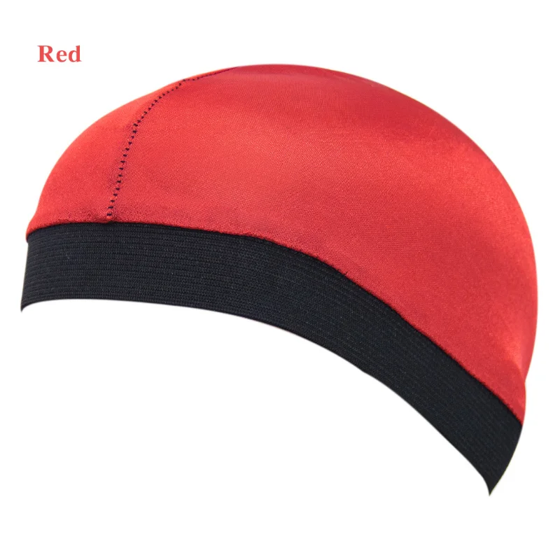 Dome Wave Cap Silk Bonnet Satin Elastic Breathable Turban Hat Hair Headwear Bonnets Hats for Fedoras Beanie for Adult