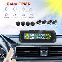 In Car Temperature Display Universal Auto Security Alarm Systems USB / Solar TPMS Car Tire Pressure Monitoring System