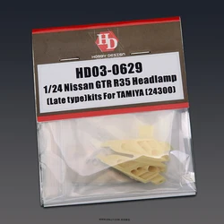 Hobby Design  1/24 HD03-0629 GTR R35 Headlamp(Late Type) Kits For Tamiya 24300 Model Car Modifications Hand Made Model Resin+PE