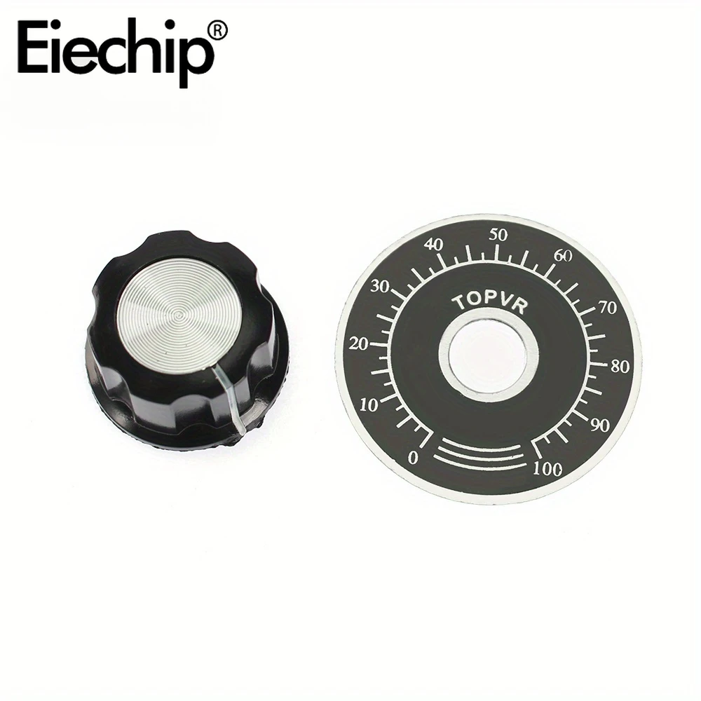 1 Set MF-A03 Rotary Knob - 6.4MM Shaft with Scale Plate Sheet Scale Digital for WTH118 RV24YN20S  3590S Potentiometers