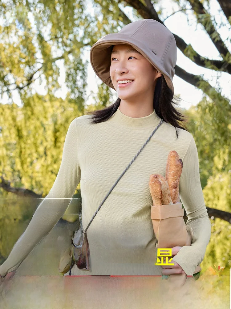 

Женская базовая футболка Banana Le SF3524, приятная к телу, облегающая, с длинным рукавом, черная, для повседневной носки, осенняя.