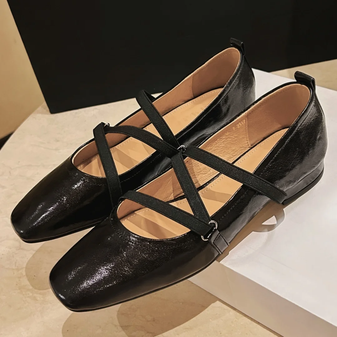 women's-genuine-leather-elastic-band-slip-on-ballet-flats-square-toe-leisure-soft-comfortable-female-four-season-ballerinas-shoe