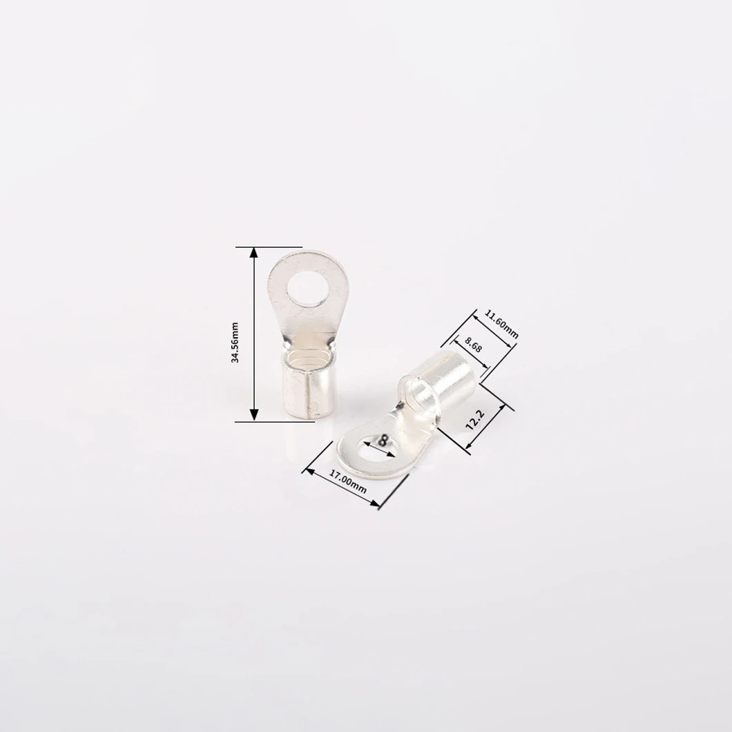 

100PCS OT25-8 Cold pressed terminal O-shaped wiring crimping terminal