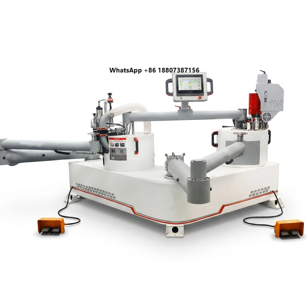 Automatic Round Edge Bandiner Efficient Curved Furniture Edge Banding and Trimming Machine for Sale, One-Touch Glue Application