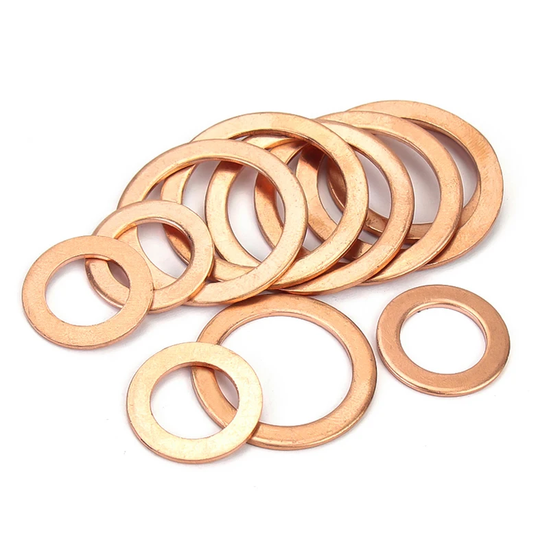 M3 M4 M5 M6 M8 M10 M12 M14 M16 M18 M20 M22 M24 M27 M30 Boat Red Brass Copper Crush Sealing Washer Flat Seal Ring Gasket DIN7603