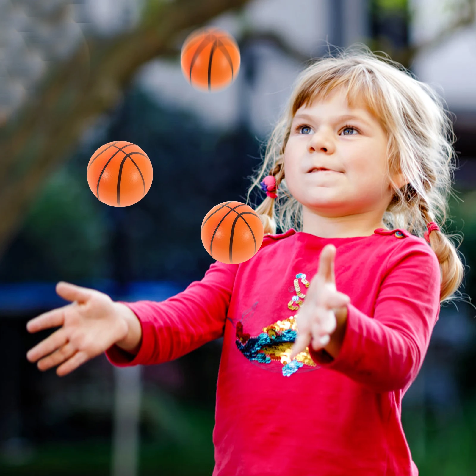 

15Pcs Foamed Basketball Stress Balls PU Mini Sports Balls for Kids Adults Grip Strength Relief Relaxation Indoor Outdoor Fun