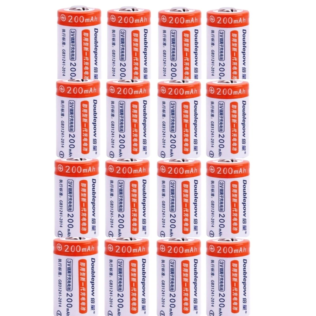 

16pcs/lot High quality 3V Cr2 rechargeable battery 200mAh lithium ion rechargeable battery suitable for camera lithium battery