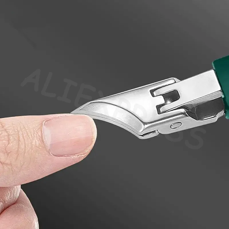 Coupe-ongles anti-éclaboussures, coupe-ongles incurvé en acier inoxydable
